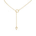24" 14 Karat Gold Plated Multishape Lariat Necklace