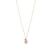 14 Karat Gold Rose Quartz and Pink Hydro Glass Necklace
