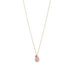 14 Karat Gold Rose Quartz and Pink Hydro Glass Necklace