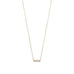 14 Karat Gold Plated Mini CZ Bar Necklace