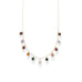 14 Karat Gold Plated Multi Stone Charm Necklace