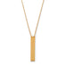 16" + 2" 14 Karat Gold Plated Vertical Bar Drop Necklace