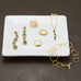 18" + 2" 14 Karat Gold Plated Moss Agate Drop Necklace - Matador Diamond