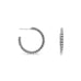 Oxidized Bead 3/4 Hoops