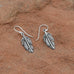 Oxidized Pinna Feather Earrings - Matador Diamond