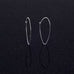 Thin Oval Wire Hoops - Matador Diamond