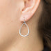 Rhodium Plated CZ Pear Drop Earrings - Matador Diamond