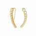 Textured 14 Karat Gold Plated Bezel CZ Ear Climbers - Matador Diamond
