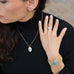 Two Tone Ancient Roman Glass Ring - Matador Diamond