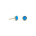 14 Karat Gold Plated Synthetic Blue Opal Studs