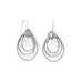 Oxidized Triple Outline Ancient Roman Glass Wire Earrings