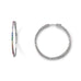 Rhodium Plated Multi Color CZ 40mm Click Hoop Earrings