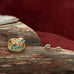 14 Karat Gold Plated Blue Multi Stone Cluster Ring - Matador Diamond