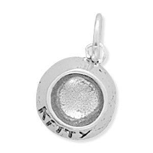 Oxidized 3D "KITTY" Cat Food Dish Charm