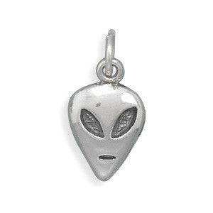 Oxidized Alien Head Charm
