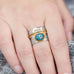 Two Tone Stabilized Turquoise Ring - Matador Diamond