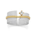 Two Tone Art Deco CZ Ring