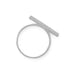 Rhodium Plated CZ Bar Ring - Matador Diamond