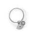Rhodium Plated Evil Eye Charm Ring - Matador Diamond