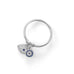 Rhodium Plated Evil Eye Charm Ring - Matador Diamond