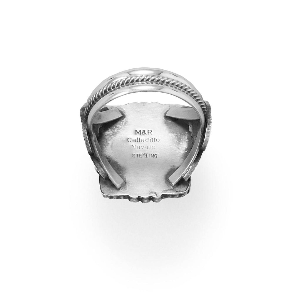 Bold Turquoise! Native American Navajo Men's Ring - Matador Diamond