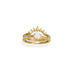 14 Karat Gold Plated Synthetic Opal and CZ Ring - Matador Diamond