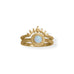 14 Karat Gold Plated Dot Crown Ring - Matador Diamond
