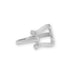 Rhodium Plated CZ Horseshoe Ring - Matador Diamond