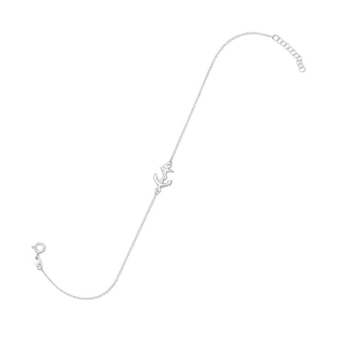 9" + 1" Sideways Anchor Anklet