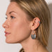 Oxidized Hammered Pear Shape Earrings - Matador Diamond