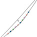 9"+1" Multi Color Jade and CZ Double Strand Anklet - Matador Diamond