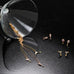 14 Karat Rose Gold Plated CZ Champagne Glass Stud Earrings - Matador Diamond