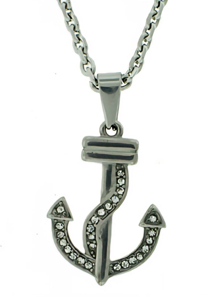 Stainless Steel Anchor Pendant Set - Matador Diamond