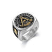 Stainless Steel Past Master Masonic Ring