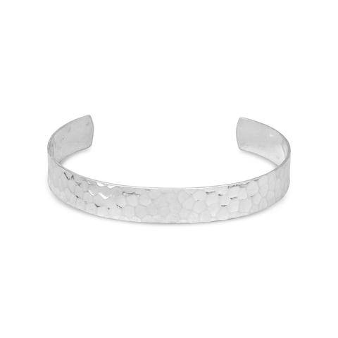 Sterling Silver 9.5mm Hammered Cuff - Matador Diamond