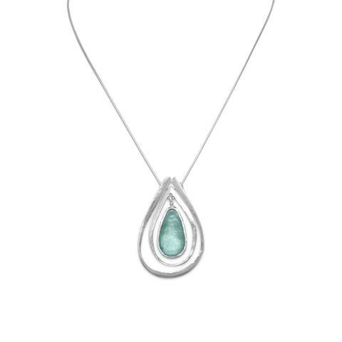 Sterling Silver Ancient Roman Glass Necklace - Matador Diamond