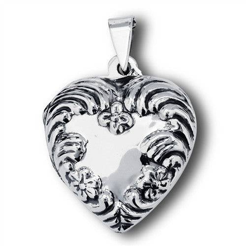 Sterling Silver Victorian Heart Locket - Matador Diamond