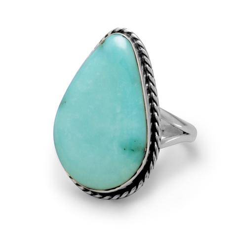 Sterling Silver Freeform Turquoise Ring - Matador Diamond