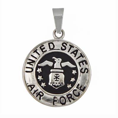 Stainless Steel United States Air Force Pendant - Matador Diamond