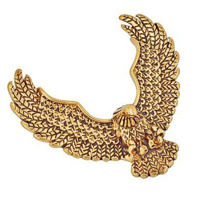 Stainless Steel High Polish Gold Eagle Pendant - Matador Diamond