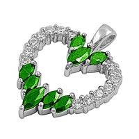 Sterling Silver CZ Pendant - Heart - Matador Diamond