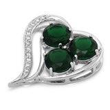 Sterling Silver CZ Pendant - Heart - Matador Diamond