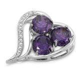 Sterling Silver CZ Pendant - Heart - Matador Diamond