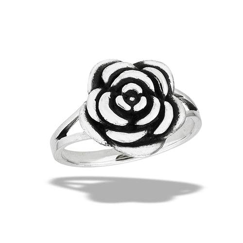 Sterling Silver Classic Rose Ring With Double Shank - Matador Diamond