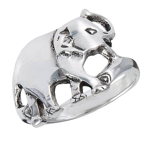 Sterling Silver Elephant Ring - Matador Diamond