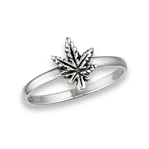 Sterling Silver Leaf Ring - Matador Diamond