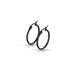 Stainless Steel Black IP Hoop Earrings - Matador Diamond