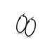 Stainless Steel Black IP Hoop Earrings - Matador Diamond