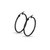Stainless Steel Black IP Hoop Earrings - Matador Diamond