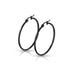 Stainless Steel Black IP Hoop Earrings - Matador Diamond